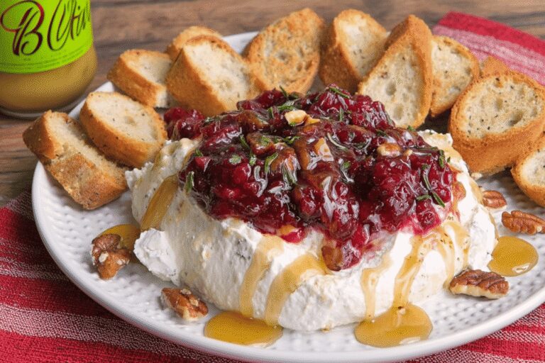 Best Easy Cranberry Whipped Feta Dip with Hot Honey Drizzle – Must-Try Spread