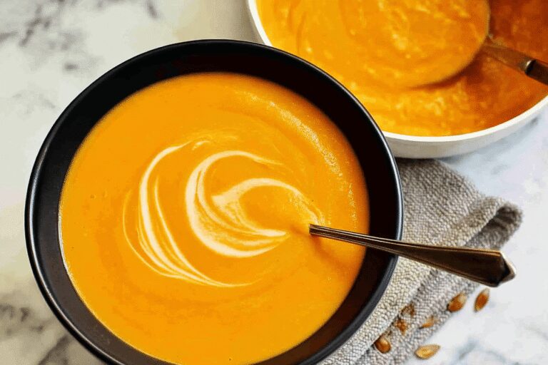 Cozy Creamy Roasted Pumpkin & Sweet Potato Soup – Easy & Healthy Recipe