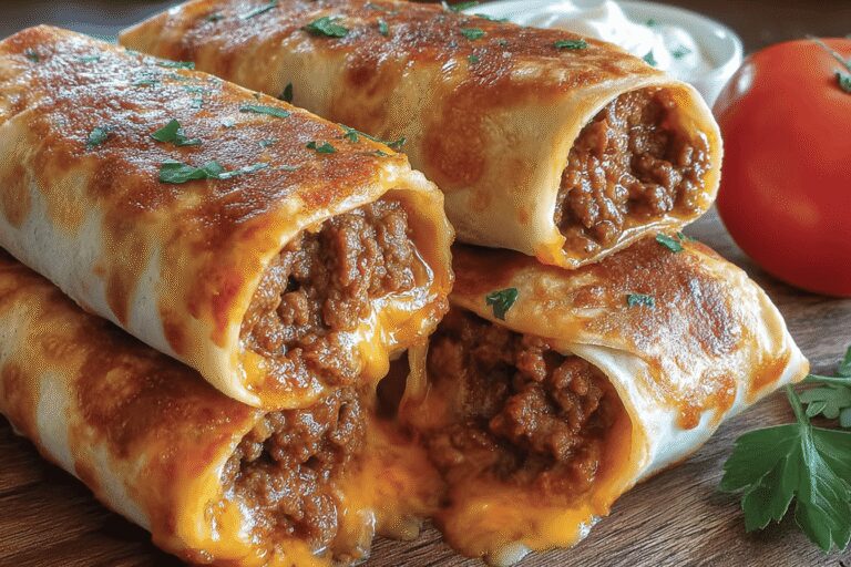 Best Crispy Beef & Cheese Chimichangas – Easy Family Dinner Idea