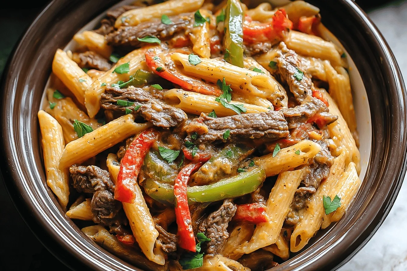 Easy Crockpot Philly Cheesesteak Pasta – Hearty Dinner Recipe to Try Tonight