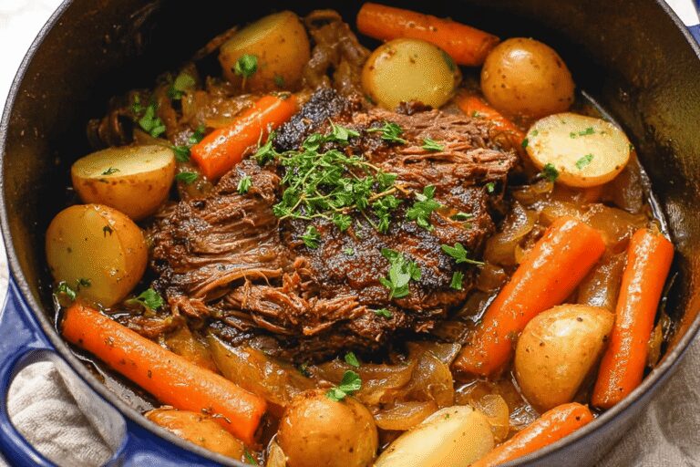Hearty Dutch Oven Pot Roast | Easy & Cozy Family Dinner Recipe