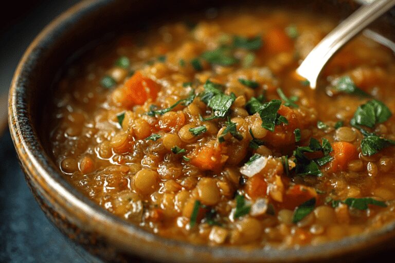 Easy Hearty Vegetarian Lentil Soup – Healthy, Cozy & Family-Approved