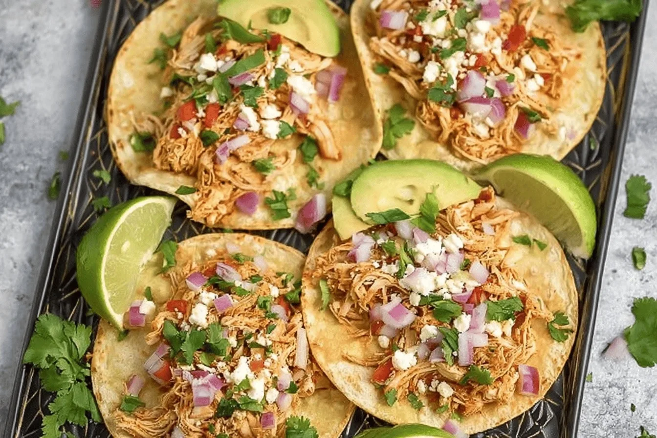 Easy & Healthy Crockpot Chicken Tacos – Family-Approved Dinner Idea