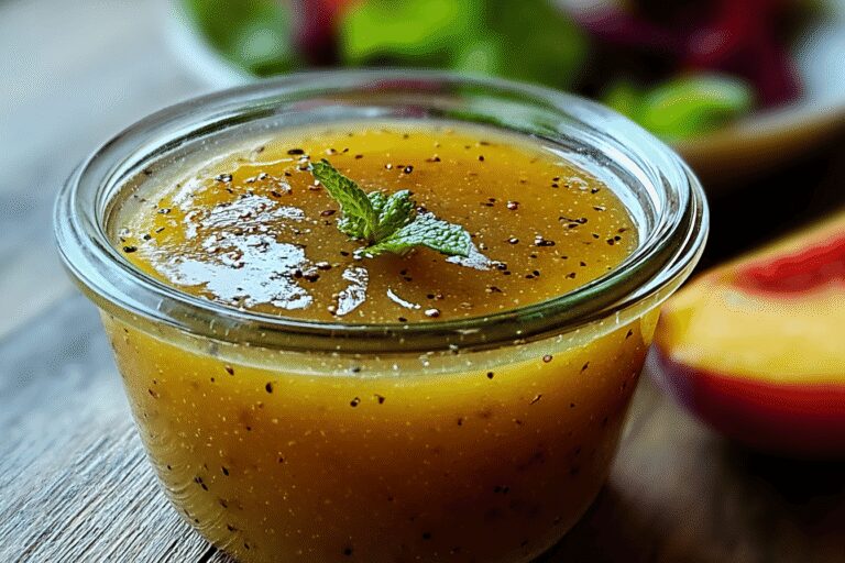 Best Peach Honey Dijon Balsamic Vinaigrette – Easy & Healthy Salad Dressing Recipe