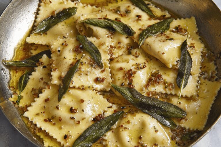 Easy Ravioli with Sage Butter Sauce – Cozy & Delicious Dinner Idea