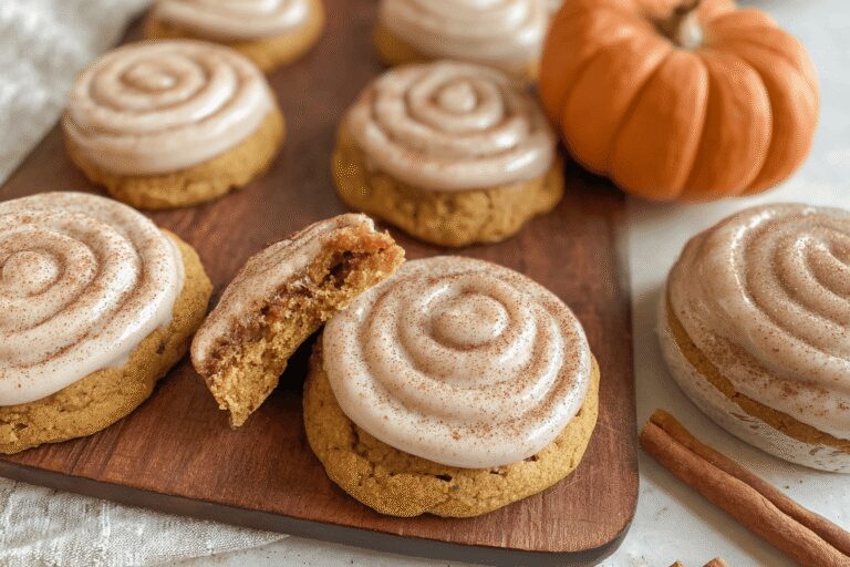 Soft Pumpkin Cookies with Cinnamon Frosting – Best Cozy Fall Dessert
