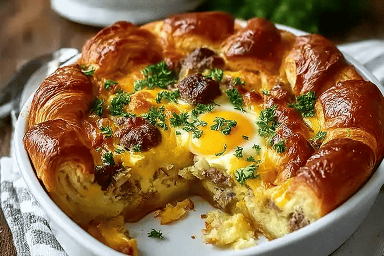 croissant breakfast casserole breakfast recipe photo
