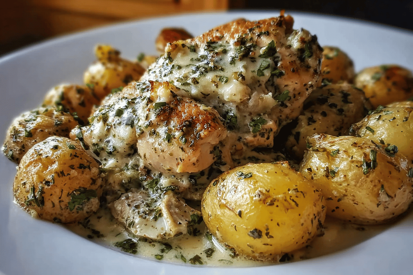 garlic parmesan crockpot chicken dinner recipe photo