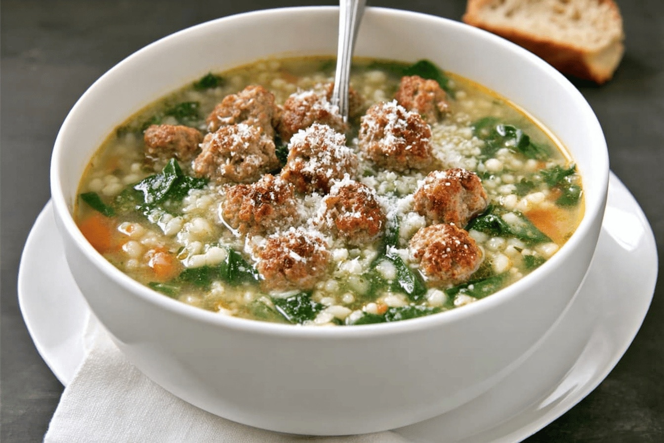 italian wedding soup dinner recipe photo