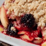 apple blackberry crumble dessert recipe photo