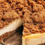 Apple crumble cheesecake dessert recipe photo