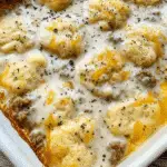 biscuit gravy casserole breakfast recipe photo