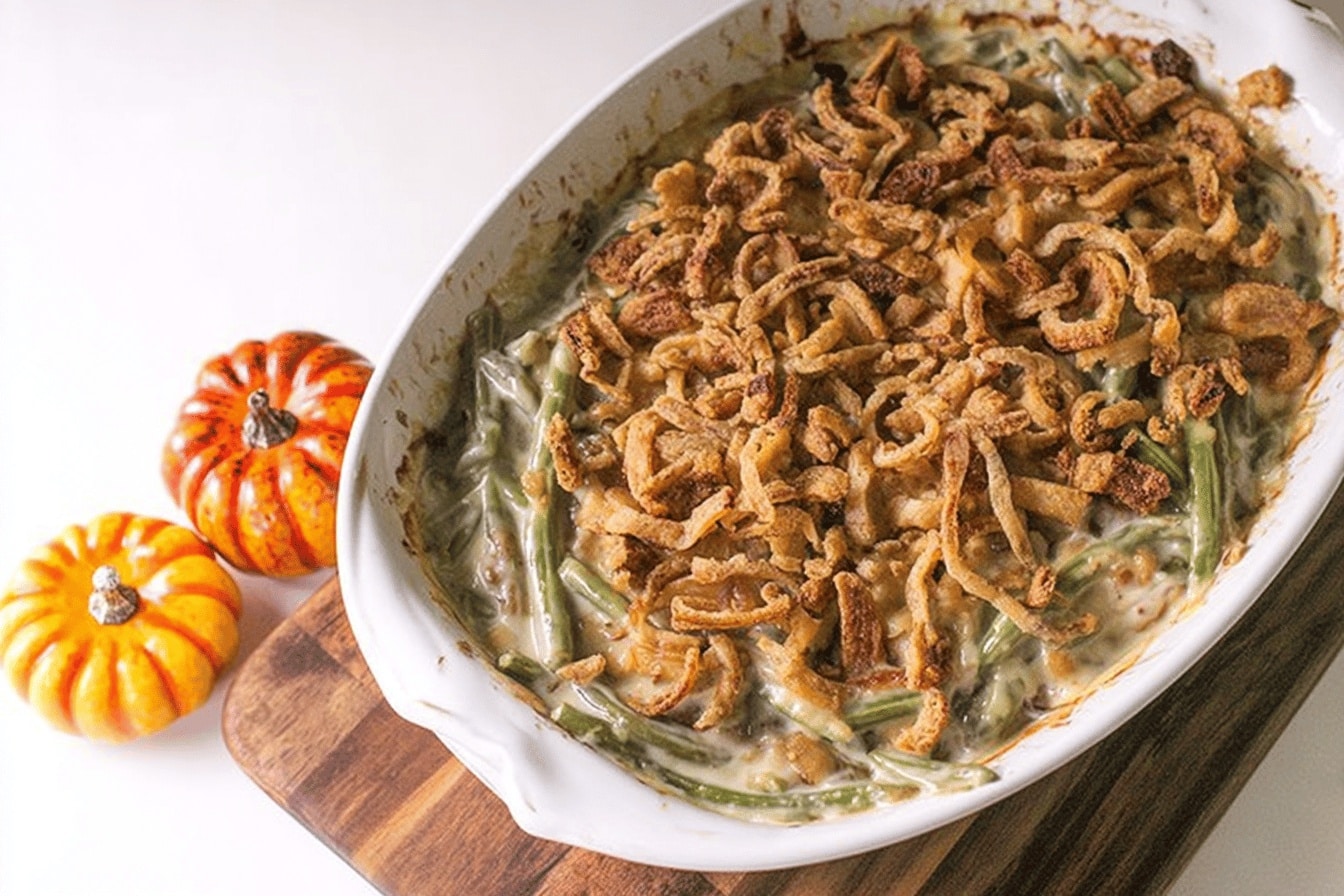 campbells green bean casserole side dish recipe photo