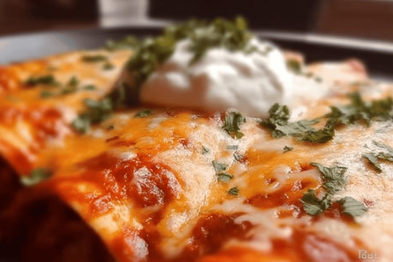 chicken enchiladas dinner recipe photo
