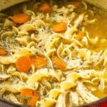 chicken noodle soup dinner recipe photo