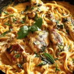 pumpkin chicken pasta dinner recipe photo