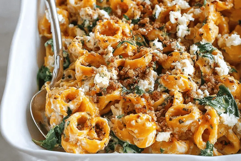 pumpkin pasta feta dinner recipe photo