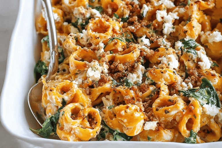 pumpkin pasta feta dinner recipe photo