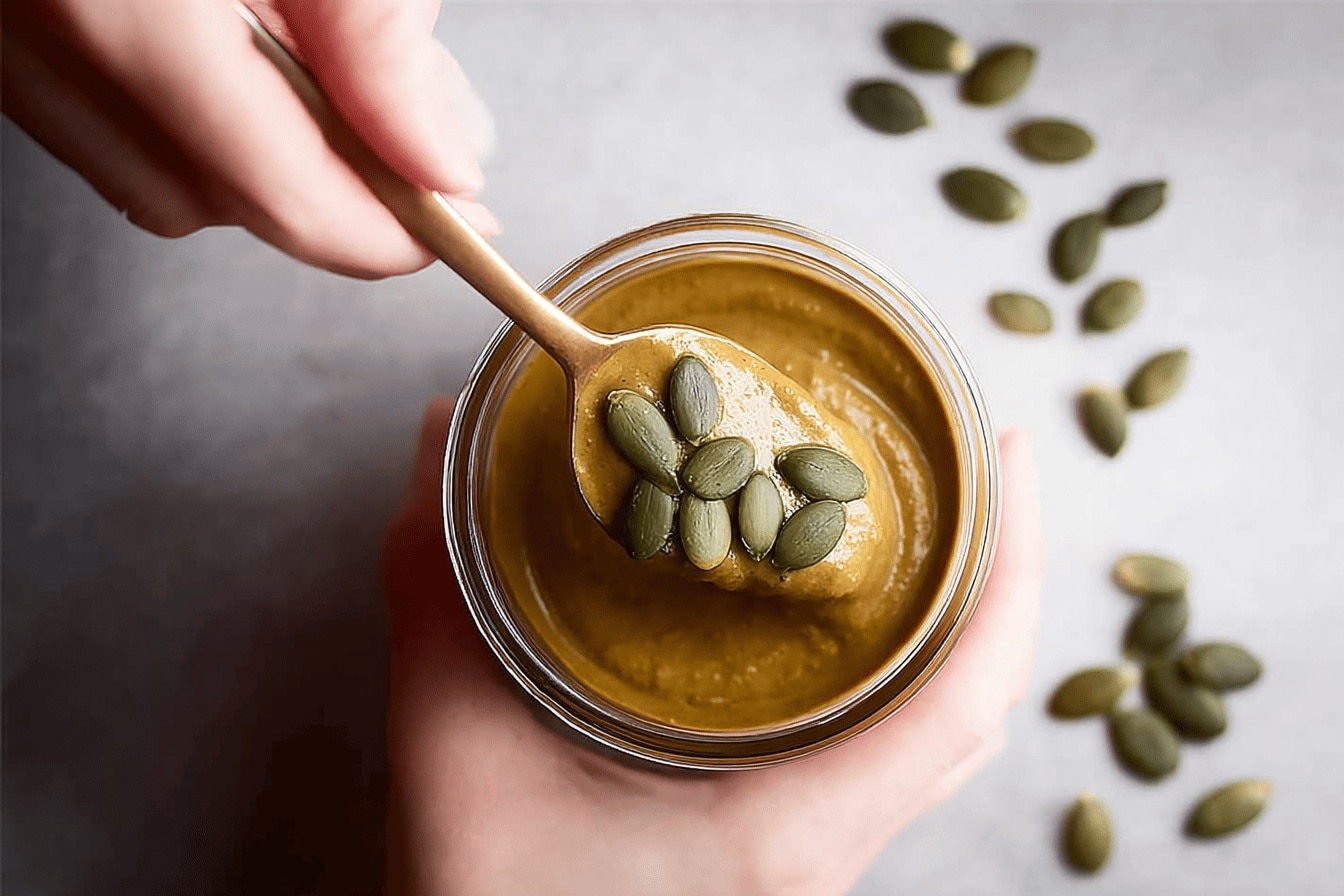 pumpkin seed butter breakfast recipe photo
