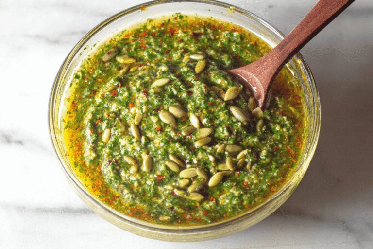 pumpkin seed pesto sauces dips spreads recipe photo