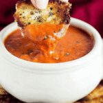 roasted tomato basil soup dinner recipe photo