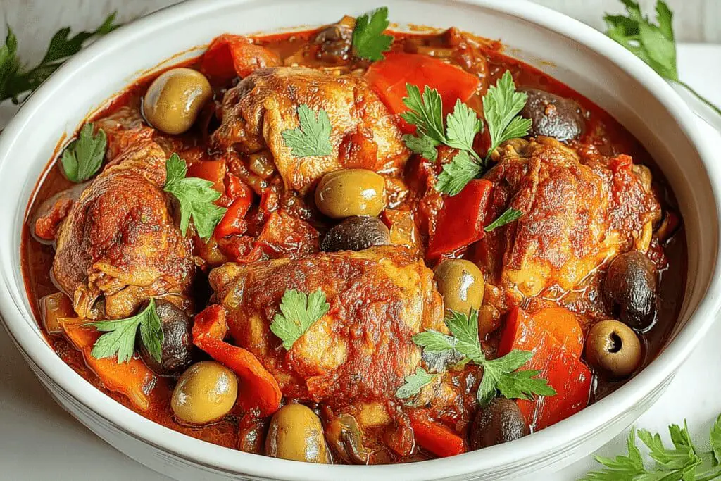 slow cooker chicken cacciatore dinner recipe photo
