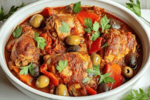 slow cooker chicken cacciatore dinner recipe photo