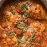 slow cooker tomato basil chicken dinner recipe photo