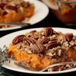 sweet potato casserole pecan topping dinner recipe photo