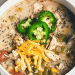 White bean turkey chili dinner recipe photo