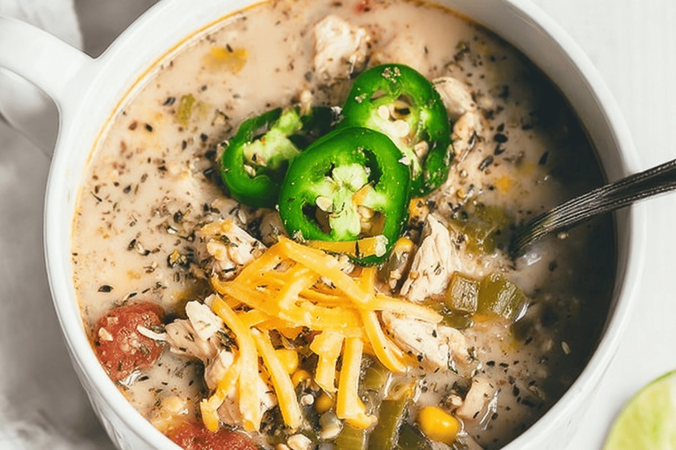 White bean turkey chili dinner recipe photo