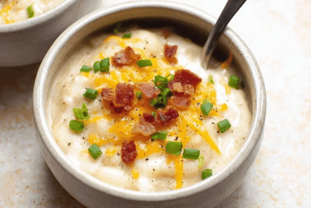 baked potato soup dinner recipe photo