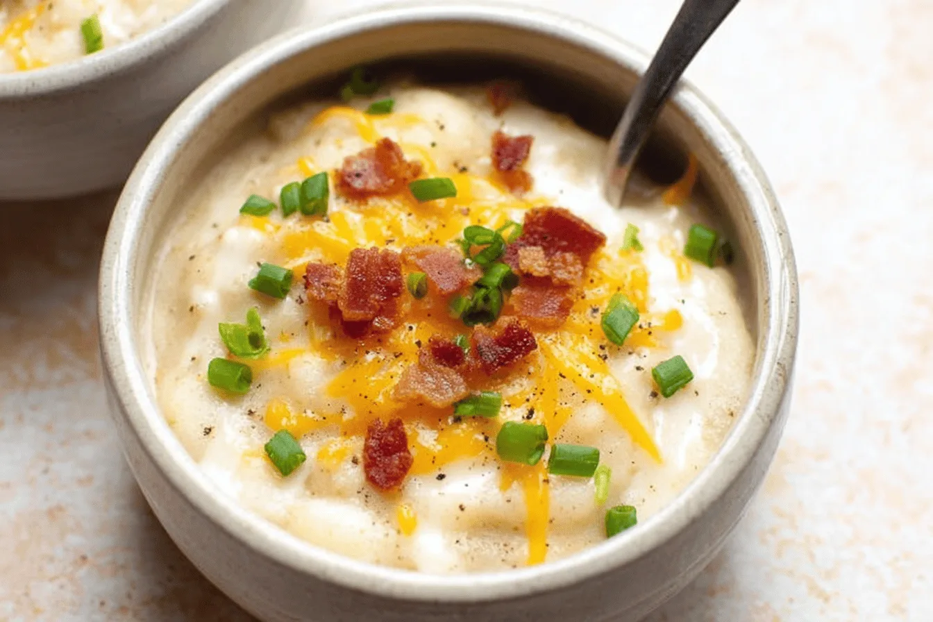 baked potato soup dinner recipe photo