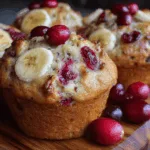 banana cranberry muffin breakfast recipe photo
