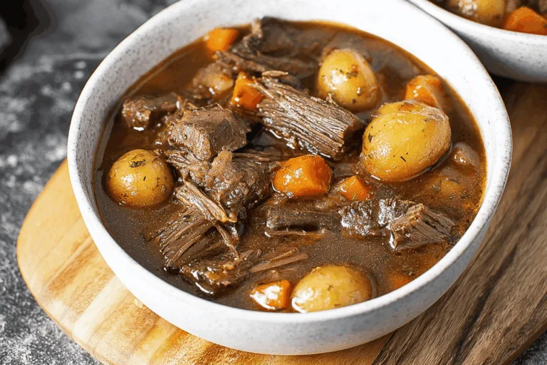 beef brisket stew dinner recipe photo