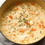 chicken rice soup dinner recipe photo