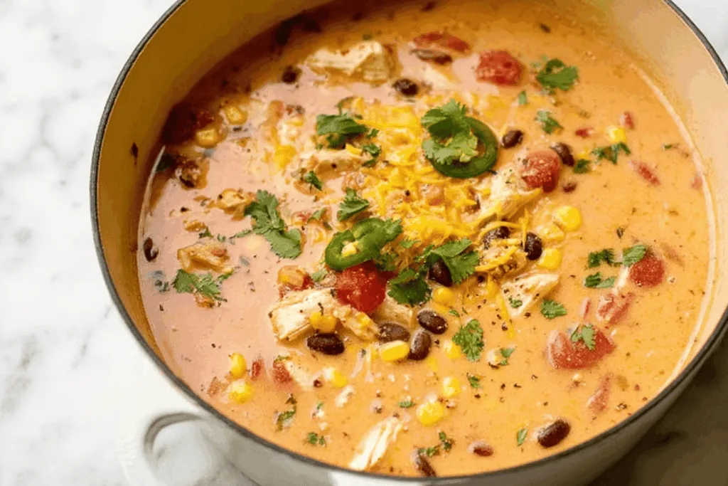chicken taco soup dinner recipe photo