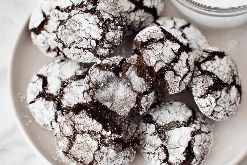 chocolate crinkle cookie dessert recipe photo
