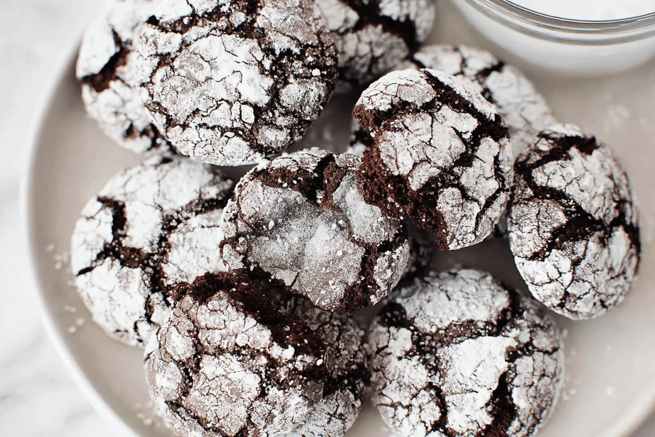 chocolate crinkle cookie dessert recipe photo