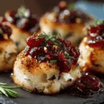 cranberry brie bites appetizer recipe photo