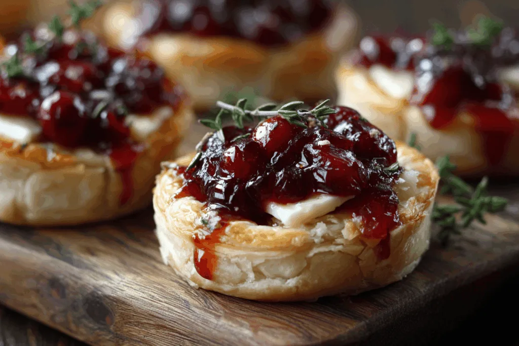 cranberry brie tartlet appetizer recipe photo