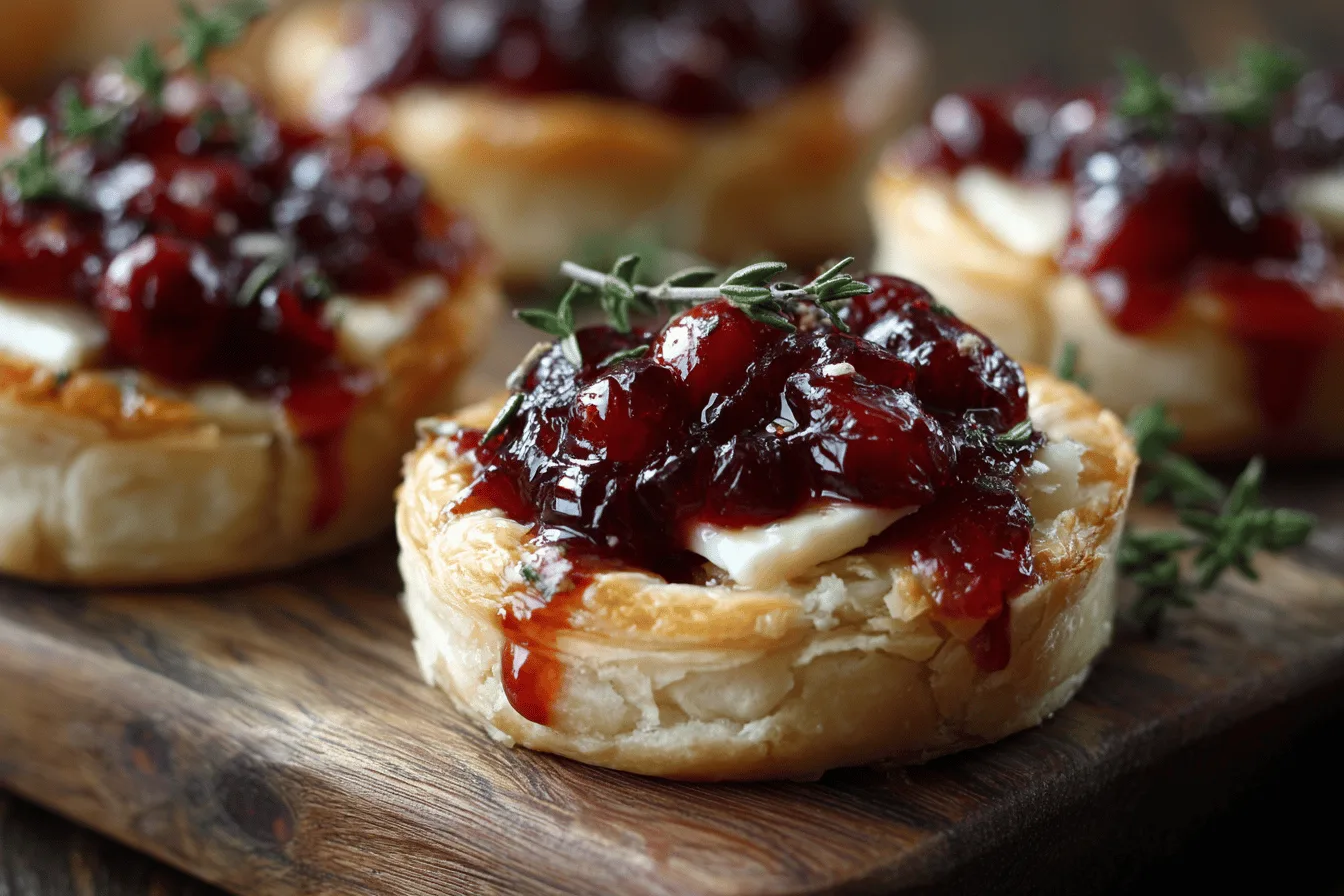 cranberry brie tartlet appetizer recipe photo