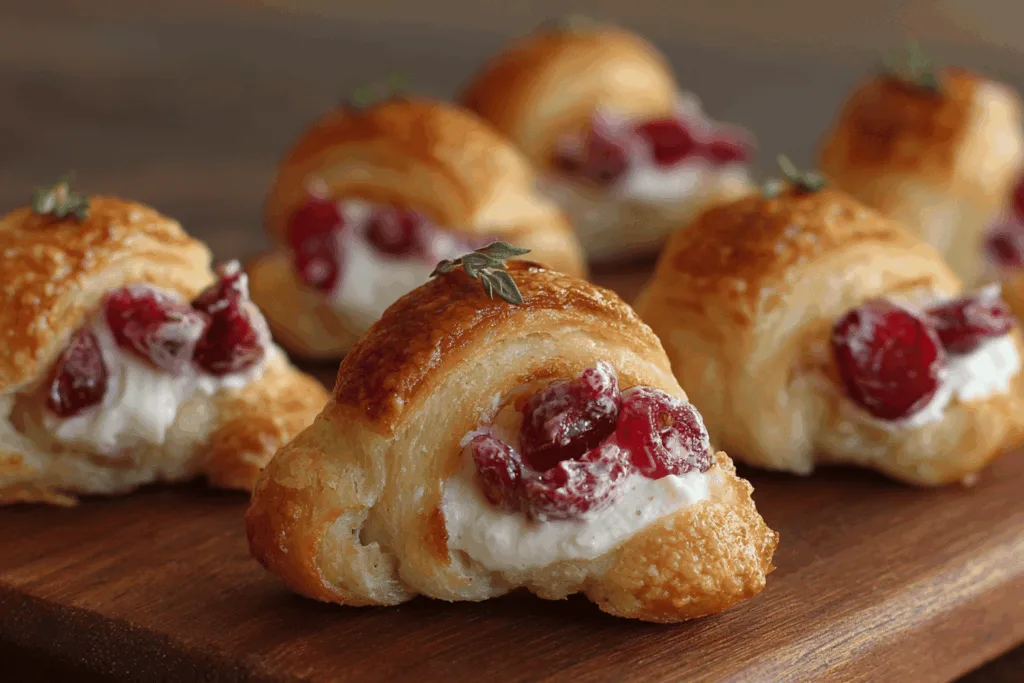 cranberry cream cheese crescent bites snack recipe photo
