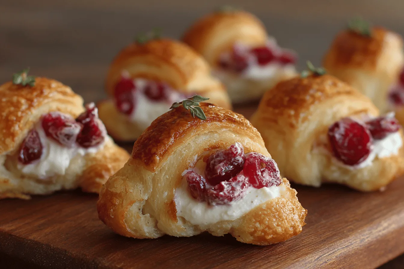 cranberry cream cheese crescent bites snack recipe photo