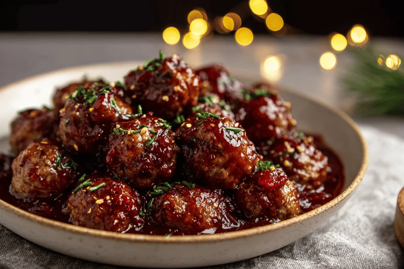 cranberry meatball dinner recipe photo