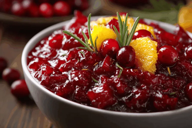cranberry orange sauce side dish recipe photo