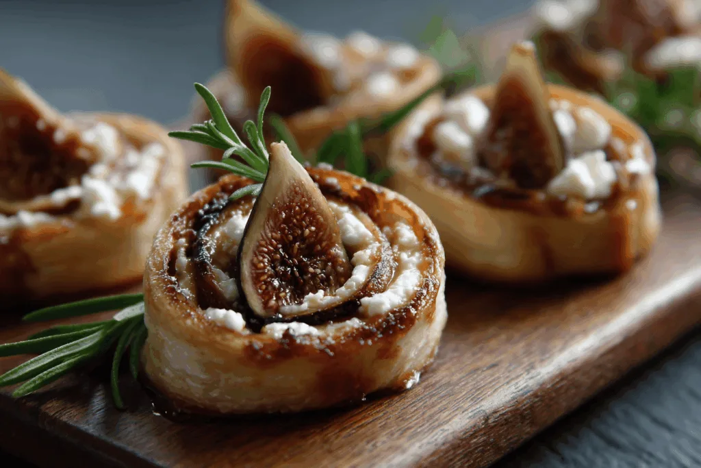 fig goat cheese pinwheels appetizer recipe photo