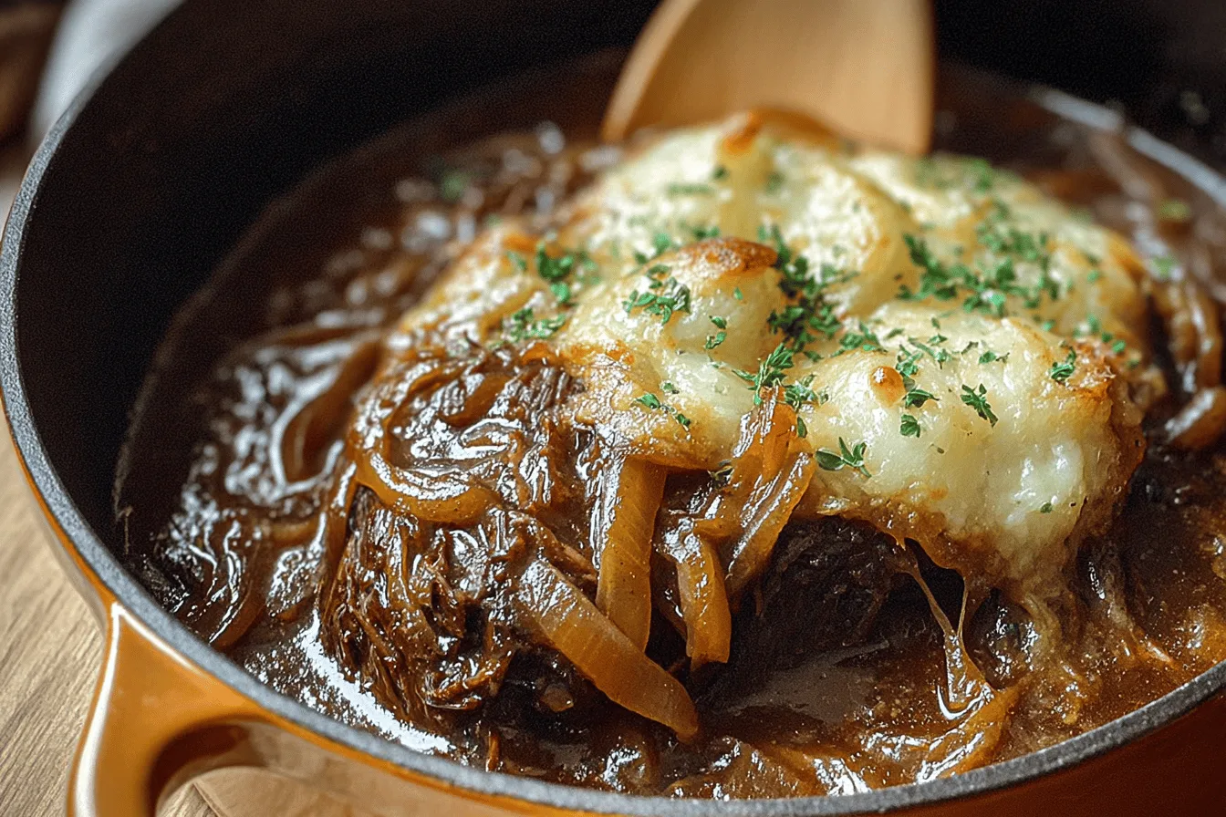 french onion pot roast dinner recipe photo