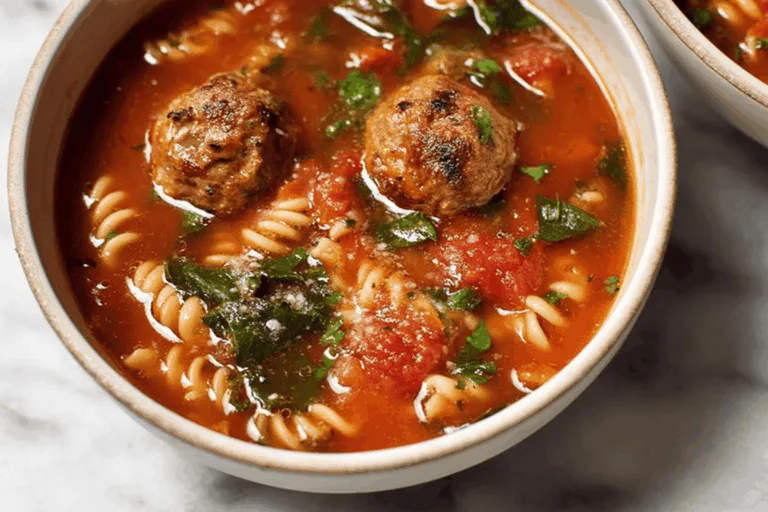 italian meatball soup dinner recipe photo