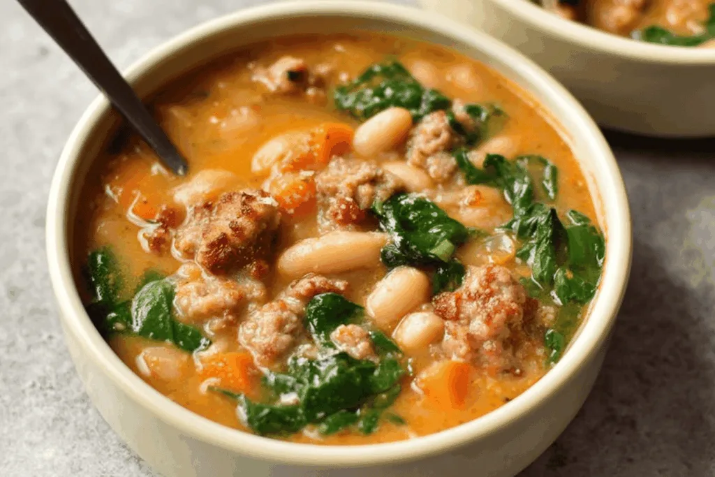 italian sausage white bean soup soup recipe photo